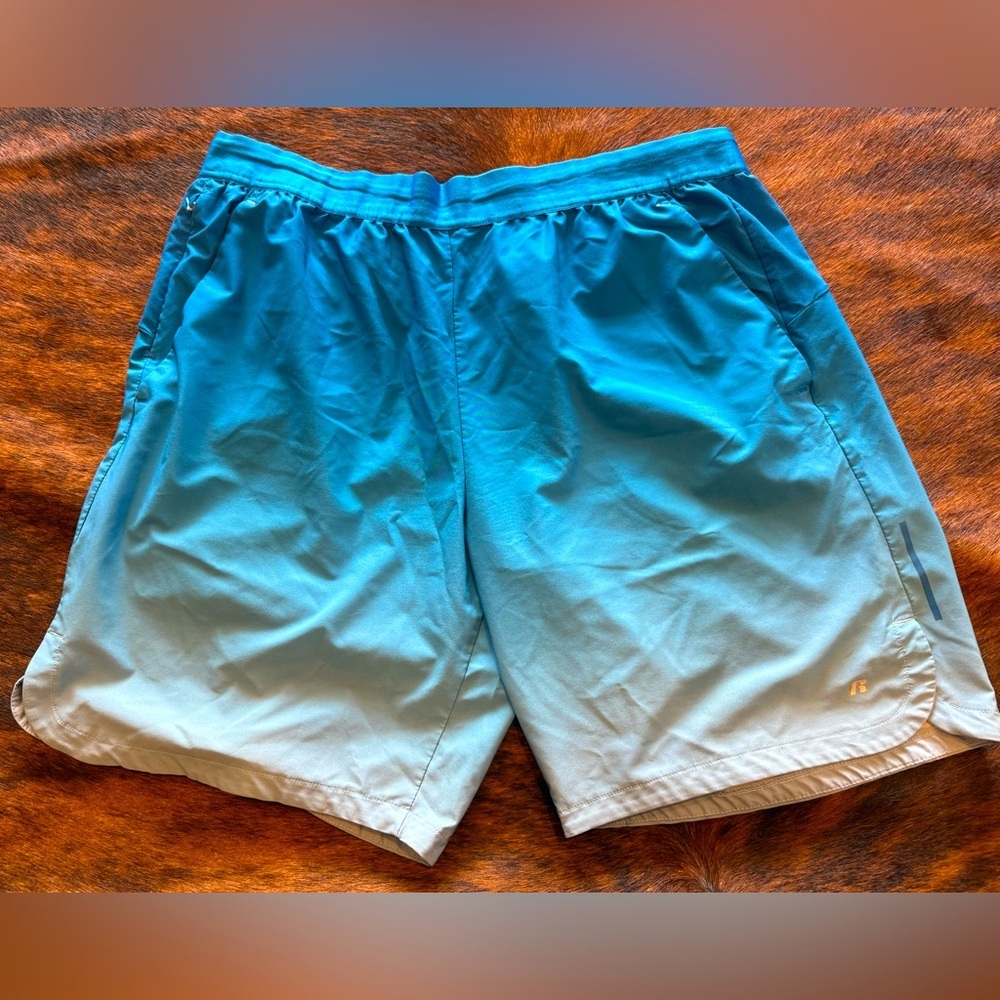 Blue Gradient Athletic Shorts